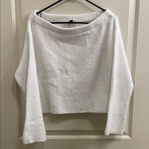 H&M Off-the-Shoulder White Sweater